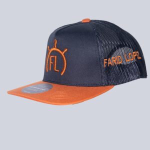 GORRA  FL NEGRO - NARANJA